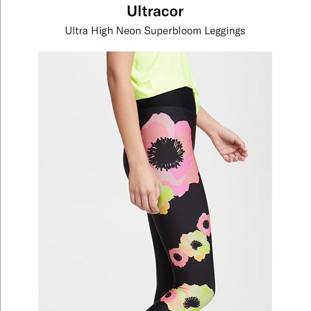NWT ULTRACOR Neon SuperBloom Leggings szMD